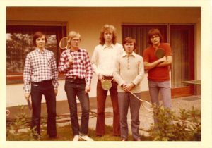 Knut mit seinen Schulfreunden 1972