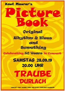 Plakat "Picture Book"-Konzert in der Traube Durlach